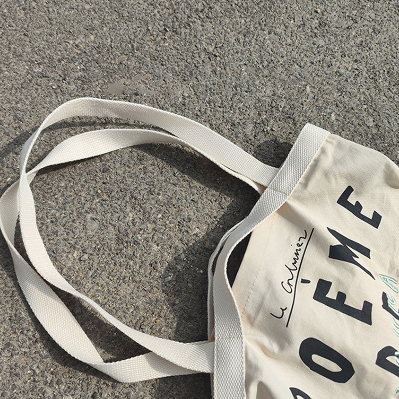 Túi vải Cỡ Lớn In Chữ Thời Trang Cho Nữ