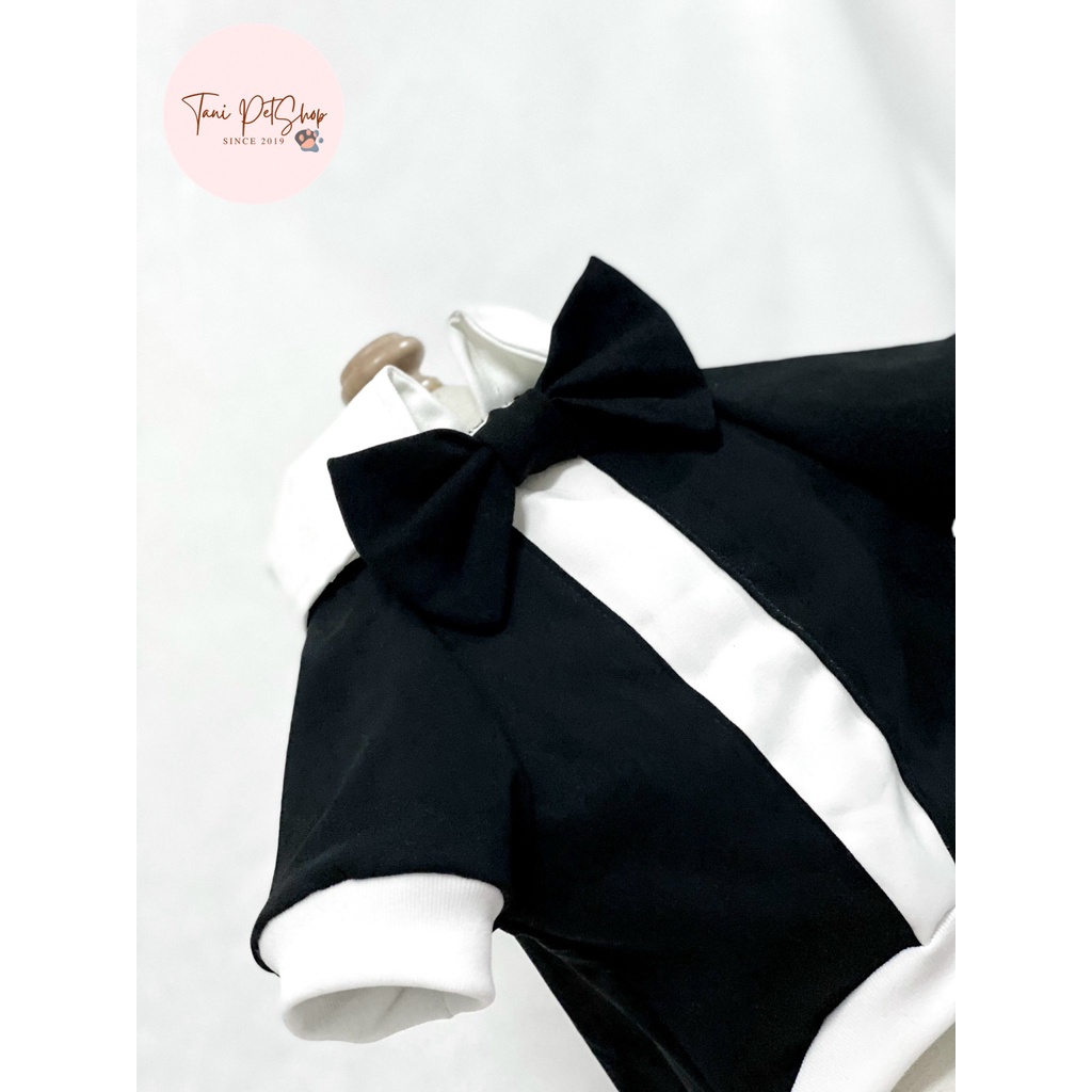 Áo Vest Cho Chó Mèo - Áo Sơ Mi Đám Cưới Kèm Nơ Cho Thú Cưng Tanipetshop