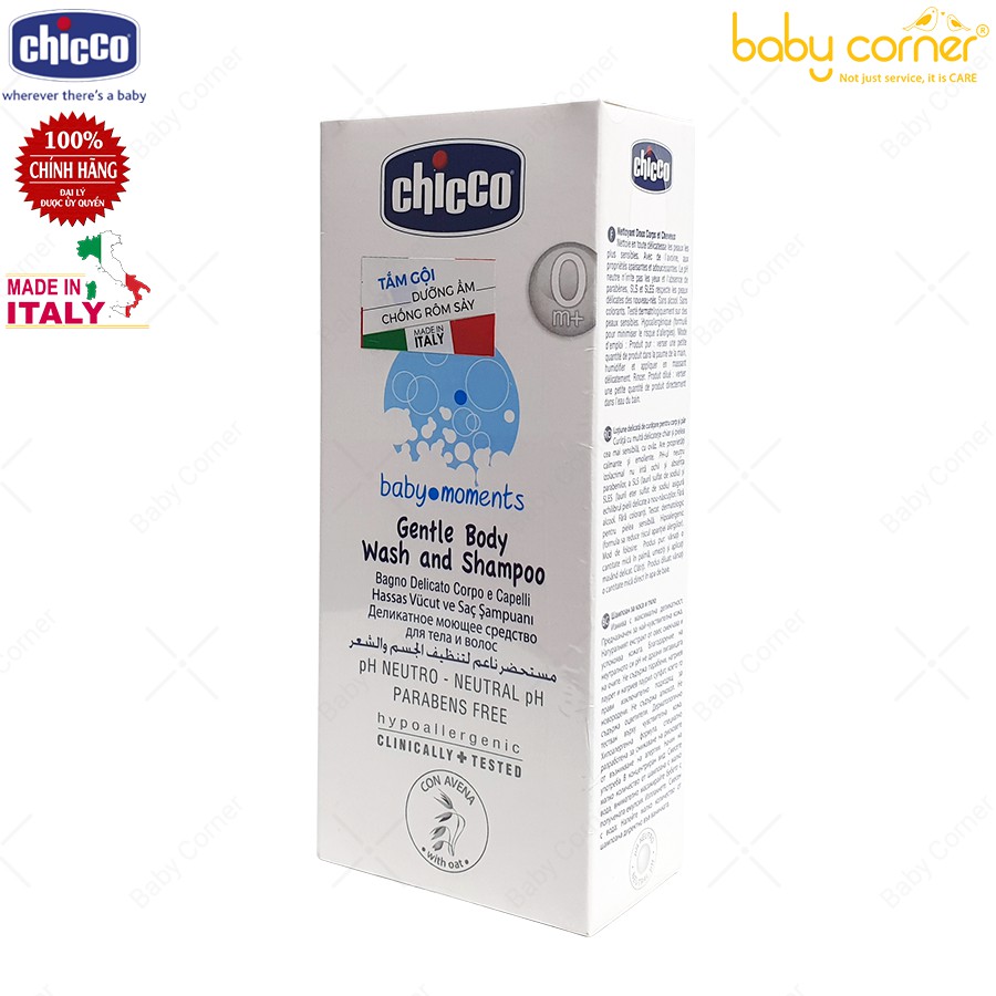 Sữa Tắm Gội Chiết Xuất Yến Mạch Chicco Cho Bé Từ Sơ Sinh