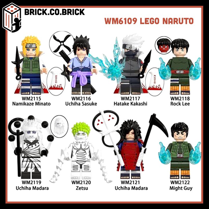 Lego Naruto Đồ Chơi Lắp Ráp Mô Hình Naruto Uchiha Madara Sasuke Obito WM6107