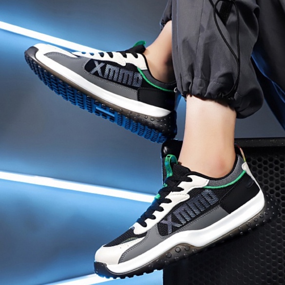 Giày Thể Thao Nam MENDO - Giày Sneaker Màu Đen, Đỏ, Xám Siêu Nhẹ, Thời Trang Xu Hướng Mới - G5481