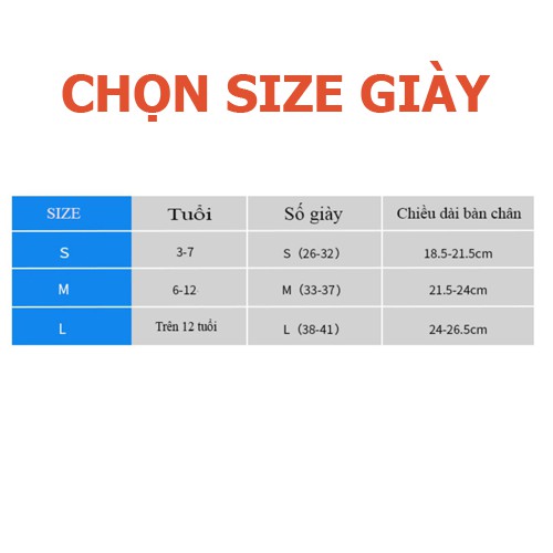 Giày patin, giày trượt patin trẻ em có đủ size cho các bé