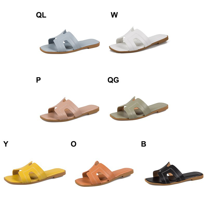 Dép đi trong nhà màu trơn chống trượt hình chữ H