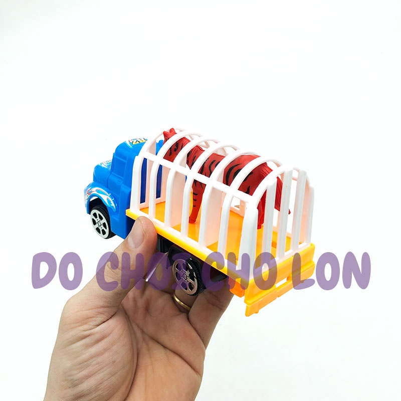 Đồ chơi xe tải chở thú 4 bánh mini chạy trớn cót đà 3330A