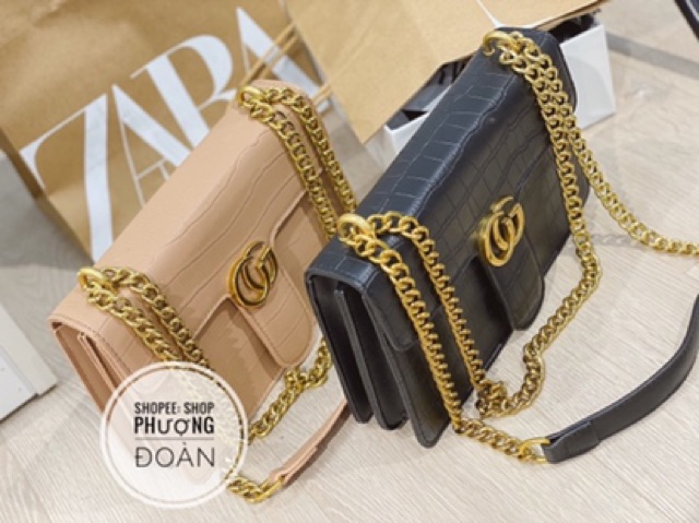 Túi G Da Rắn Vân To Nhiều Ngăn Size 24 Vỡ Hộp ( Ảnh Thật)