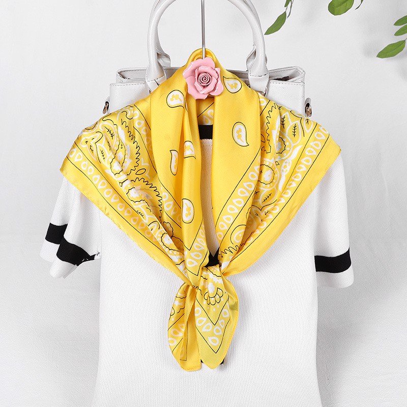 Khăn bandana quấn làm áo Blackpink cao cấp 70 70x70cm turban lụa vuông quàng cổ quấn tóc nữ đẹp