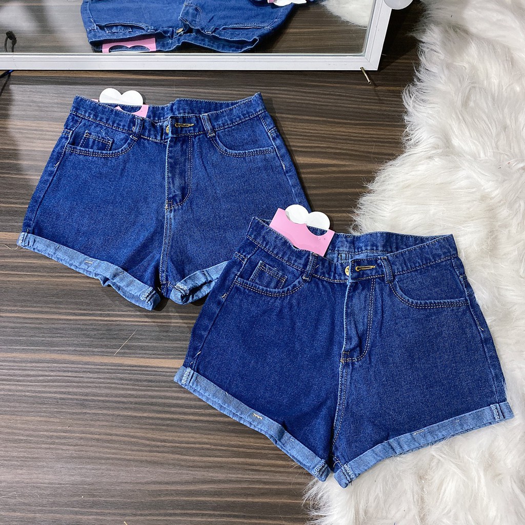 Quần short jean nữ XANH ĐẬM SĂN LAI XDX thời trang ( HÌNH THẬT. ) FB3