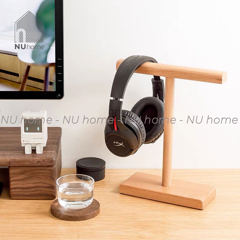 nuhome.vn | Giá treo tai nghe để bàn - Hedo, được thiết đơn giản bằng chất liệu gỗ cao cấp