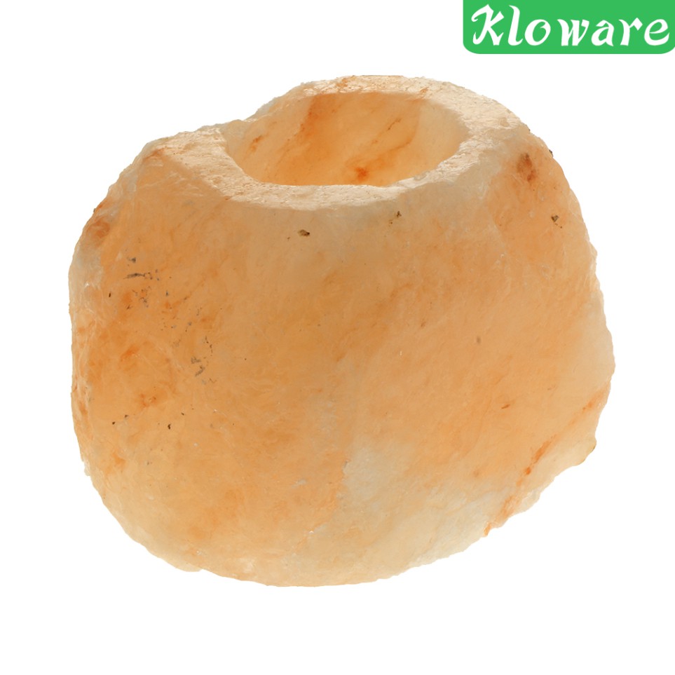 Giá Đỡ Đèn Cầy Đá Muối Himalayan Màu Cam Tự Nhiên
