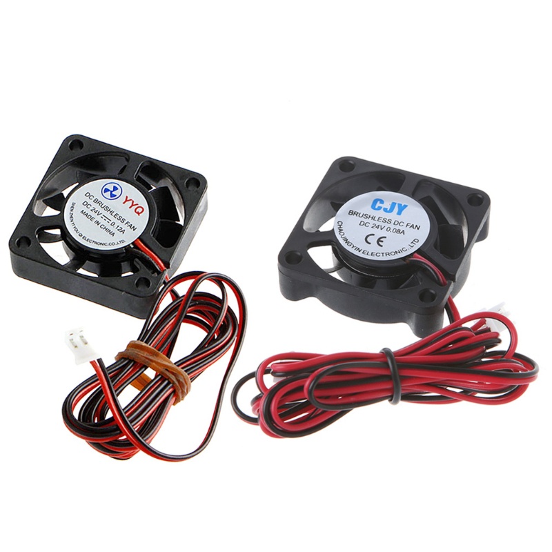 Quạt Tản Nhiệt Dc 24v 2-pin 40mm 40x40 X 10mm 4cm 4010s 9blade Cho Cpu Máy In 3d Mới