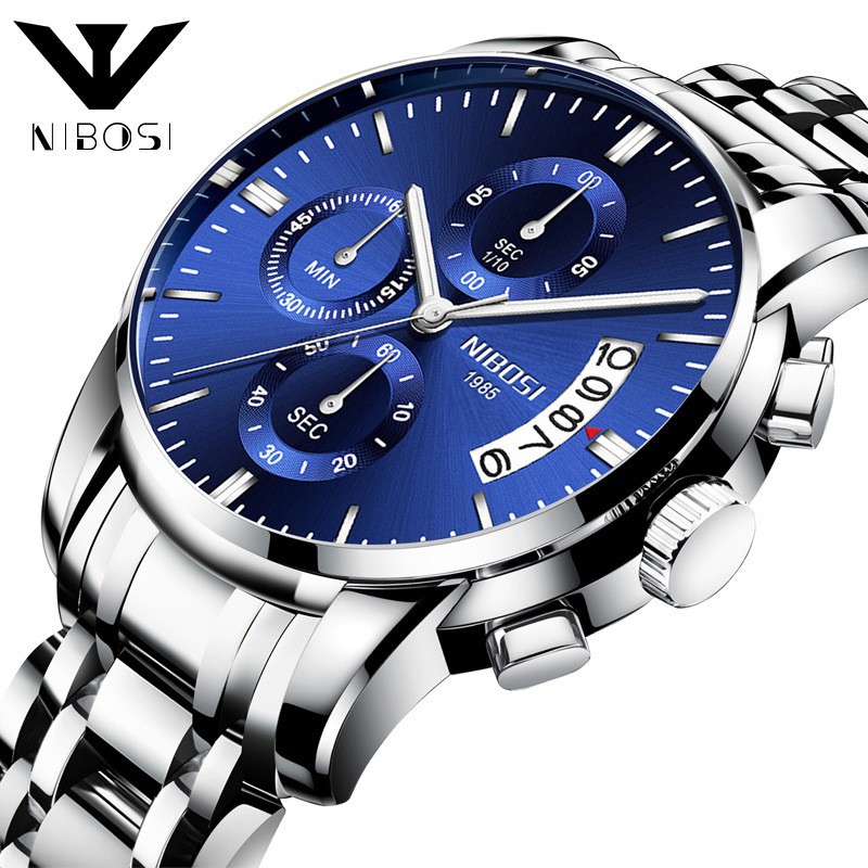 Đồng hồ nam NIBOSI 2353 dây thép đúc mẫu mới cải cá tính, mạnh mẽ Bán lẻ giá sỉ