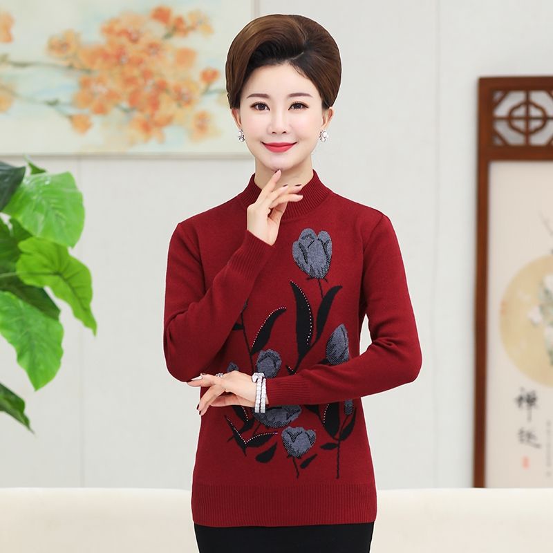 Áo len trung niên nữ- áo len dệt kim kiểu sang trong