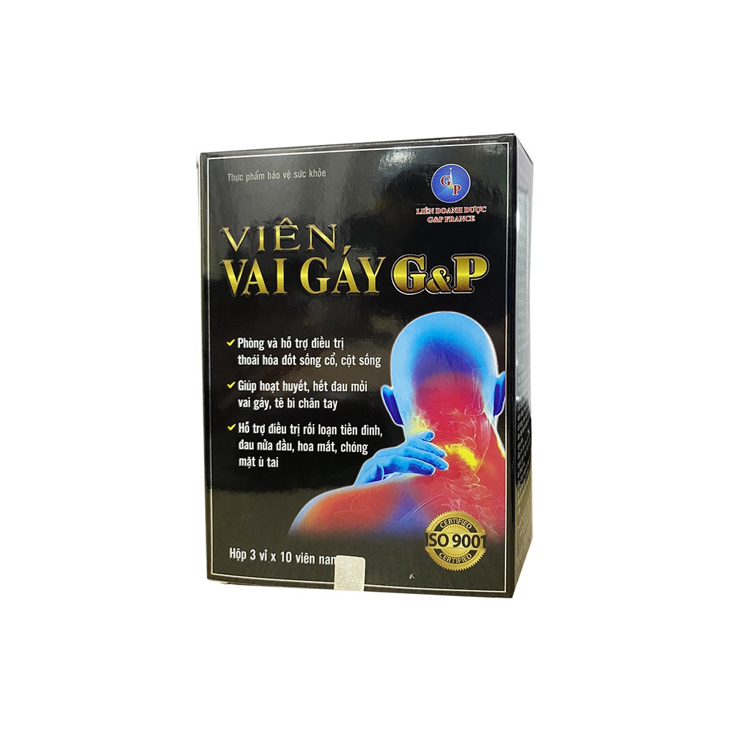 [CHÍNH HÃNG ] Viên vai gáy gp - Vai Gáy G&amp;P - Hỗ trợ giảm thoái hoá cột sống cổ, thắt lưng, giảm đau vai gáy