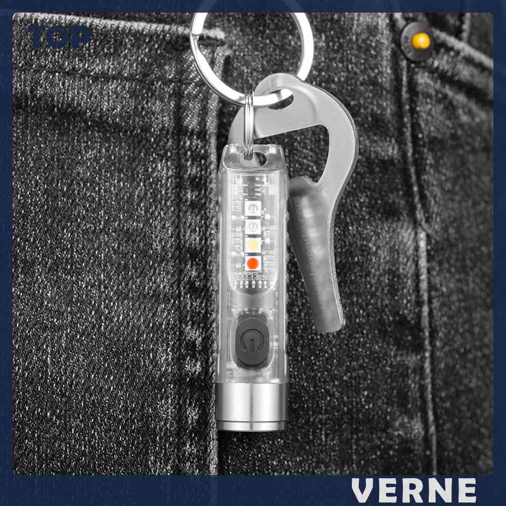 Móc Khóa Đèn Pin VERNE SST20 LED Mini Ánh Sáng Tím 400lm