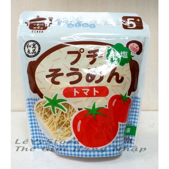 [HCM]Mì Somen Tách Muối Ryohin Nội Địa Nhật Bản Cho Bé Từ 5 Tháng - Gói 100Gr (Mì Cà Chua)- LeVyStor