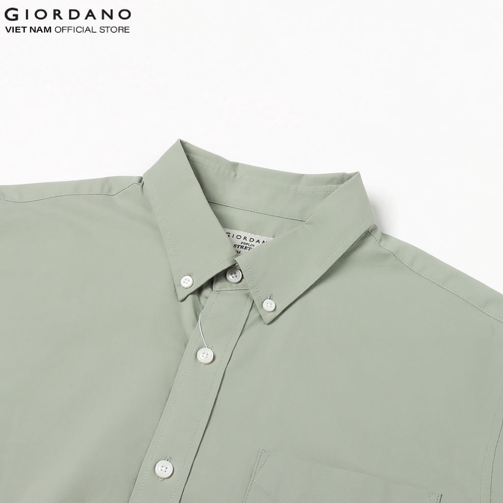 Áo Sơ Mi Ngắn Tay Nam Poplin Shirt Giordano 01042212