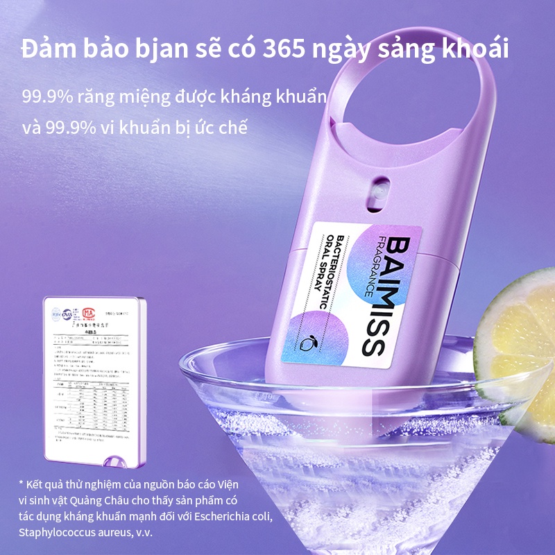 Chai xịt thơm miệng kháng khuẩn BAIMISS 10ml