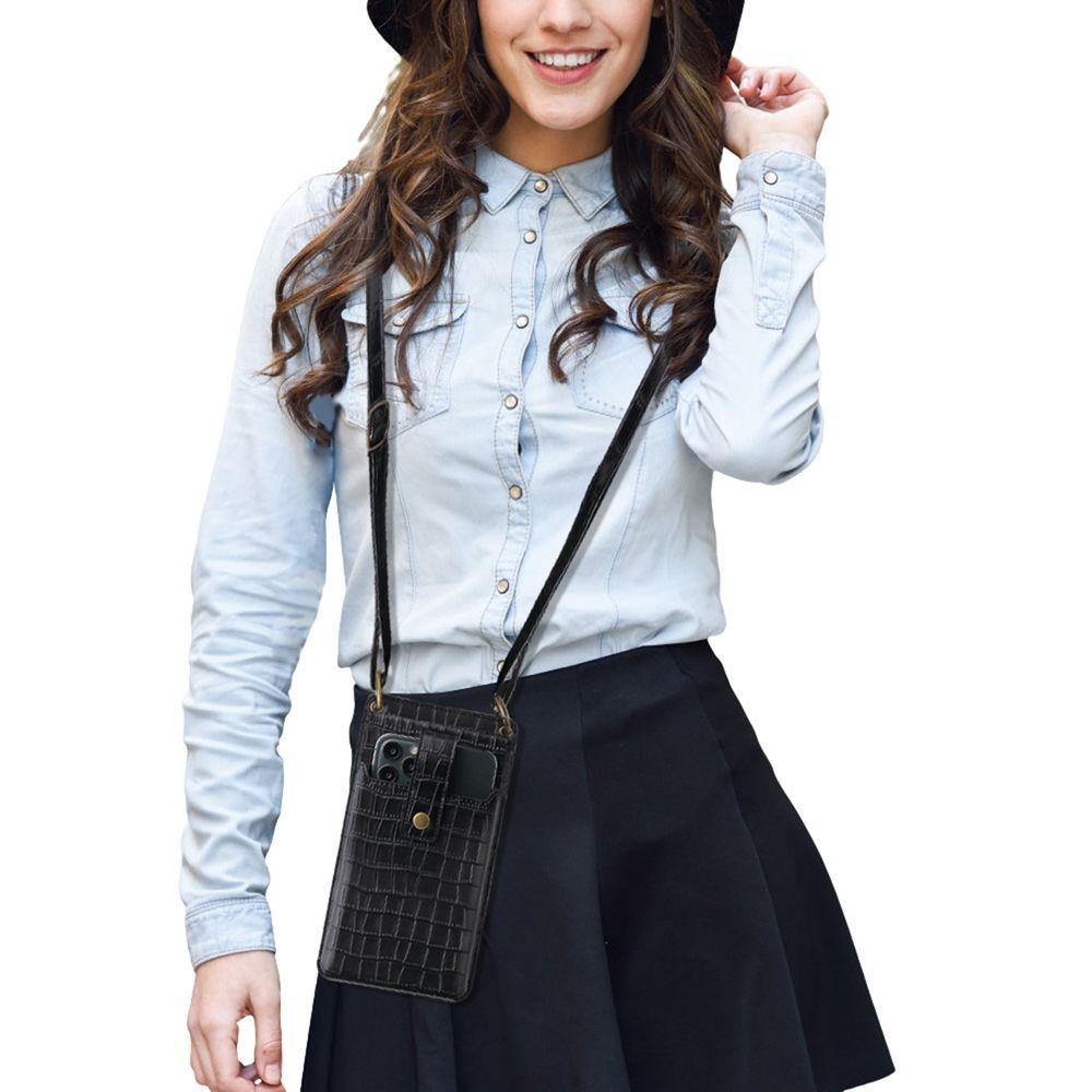 Glees 1 Túi Da Đựng Điện Thoại / Tiền Xu Đa Năng Màu Trắng Trơn Cho Nữ