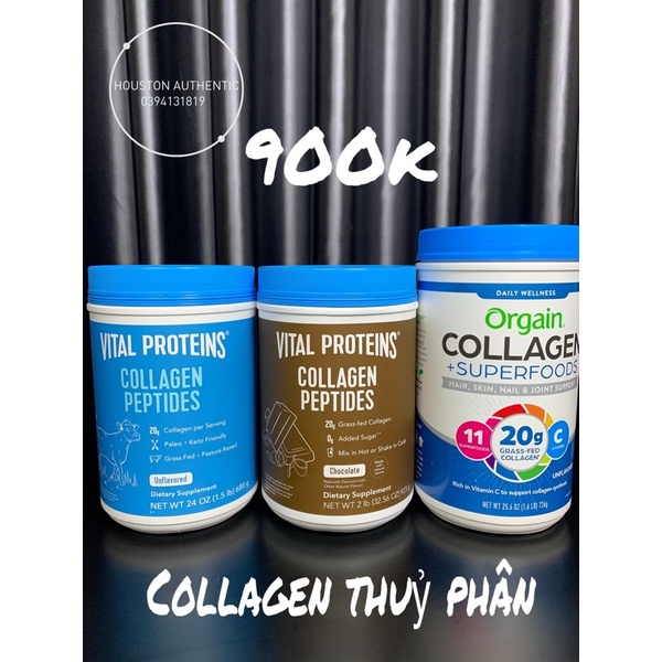 Collagen Thủy Phân Vital Proteins Collagen Peptides Unflavored 680g _ Live mua hàng tại Mỹ