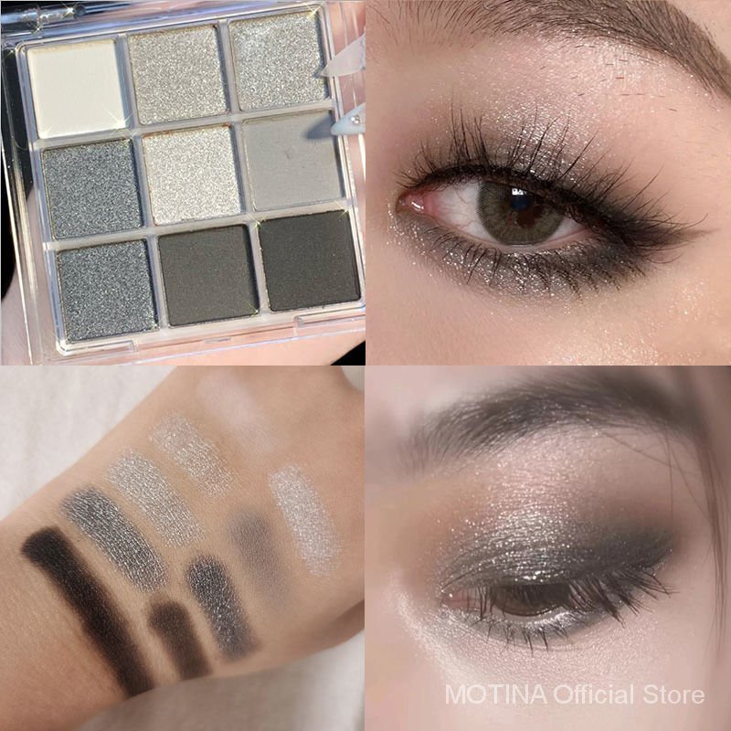 Bảng phấn mắt màu đen tông đất dùng trang điểm sân khấu