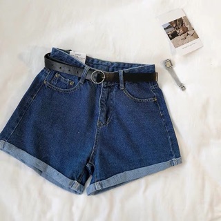 Quần short bò cạp cao