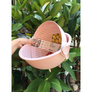 Rổ xoay Yoko Inochi size 28cm - Bộ thau rổ inochi size 35cm - HÀNG CHÍNH HÃNG