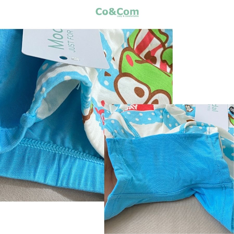 Quần Lót Bé Trai Dáng Đùi 18-38 Kg Cao Cấp Co&amp;Com BOY0513 Vải Cotton Modal Mềm Mịn Siêu Thấm Hút