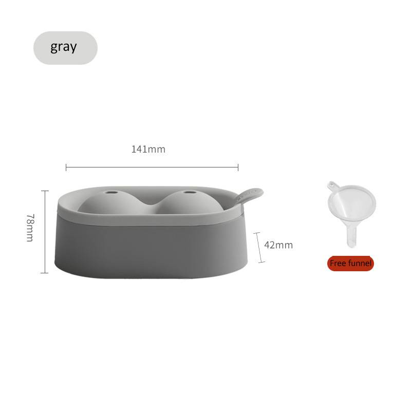 HYHJH  5cm Đôi khúc côn cầu trên băng Thực phẩm Lớp Silicone Ice Cao su Ice Cubes Dễ dàng làm sạch khuôn đá