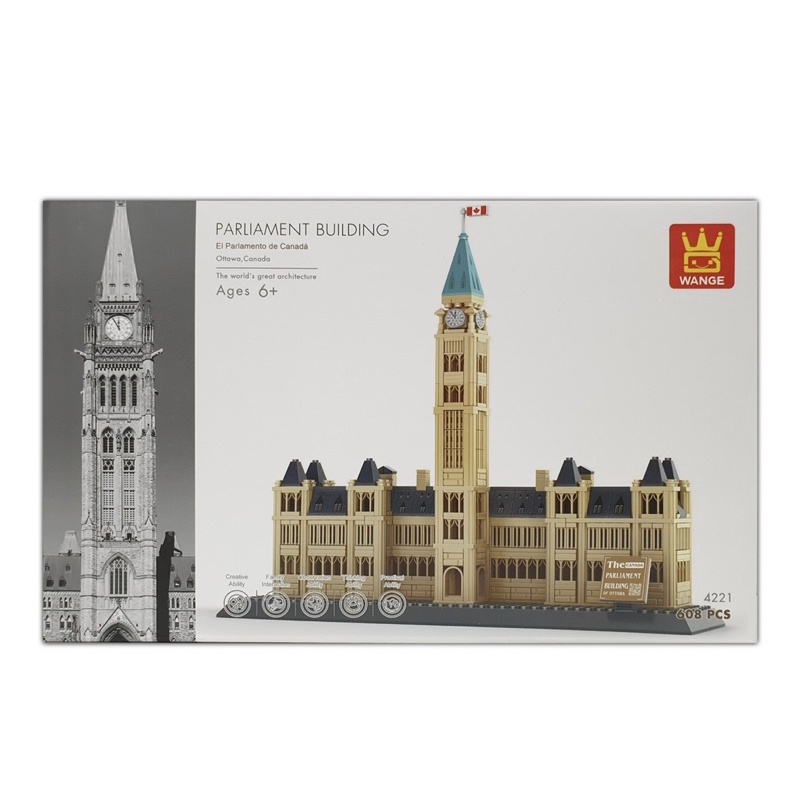 [HÀNG CÓ SẴN] LẮP RÁP XẾP HÌNH KÌ QUAN TG WANGE 4221 - MÔ HÌNH TOÀ NHÀ QUỐC HỘI OTTAWA 608 CHI TIẾT