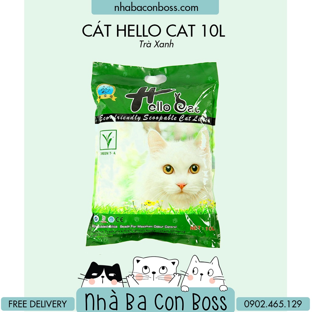 Cát Vệ Sinh Cho Mèo Hello Cat - Bao 10 lít