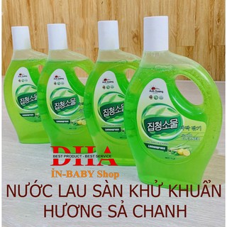 Nước lau sàn tinh dầu sả chanh nguyên chất - dung dịch làm sạch sàn, đuổi muỗi chai 1 lít