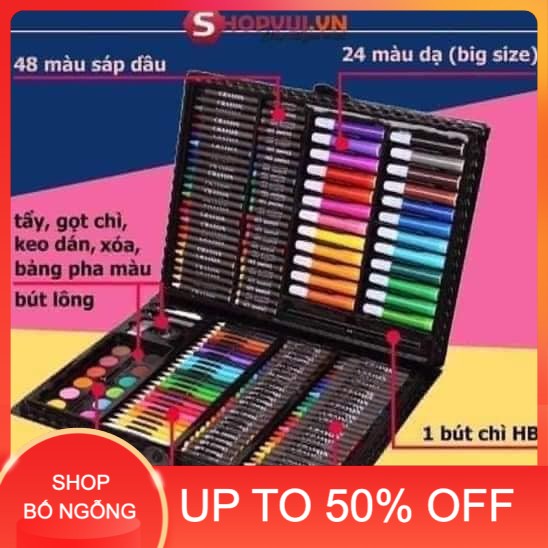 Hộp Màu Tập Tô Vẽ Màu 150CT Chi Tiết Dành Cho Bé