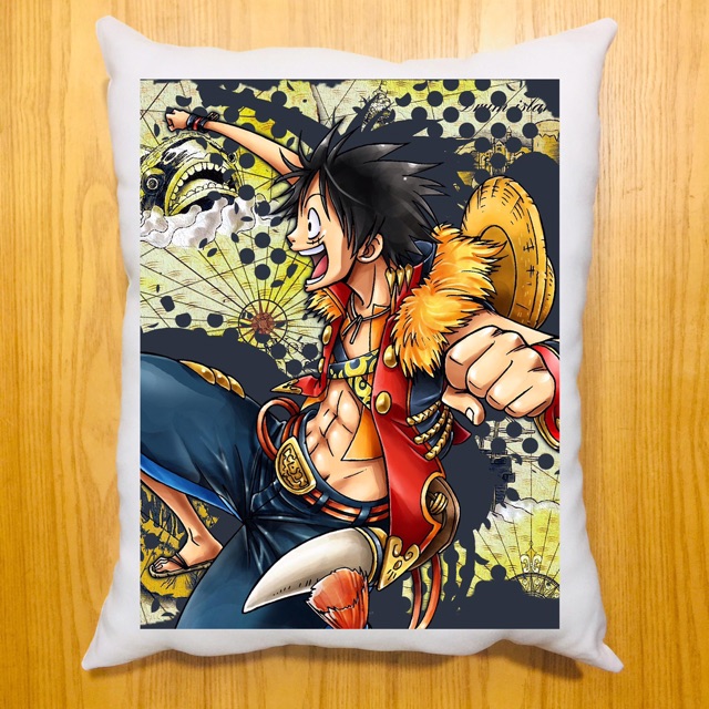 Gối ôm anime onepiece lufy dài 40x50cm