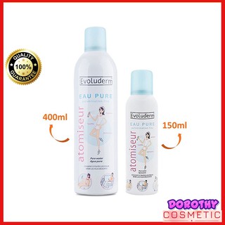 [Có Tem Nhãn] Xịt khoáng Evoluderm Atomiseur Eau Pure 400ml, 150ml