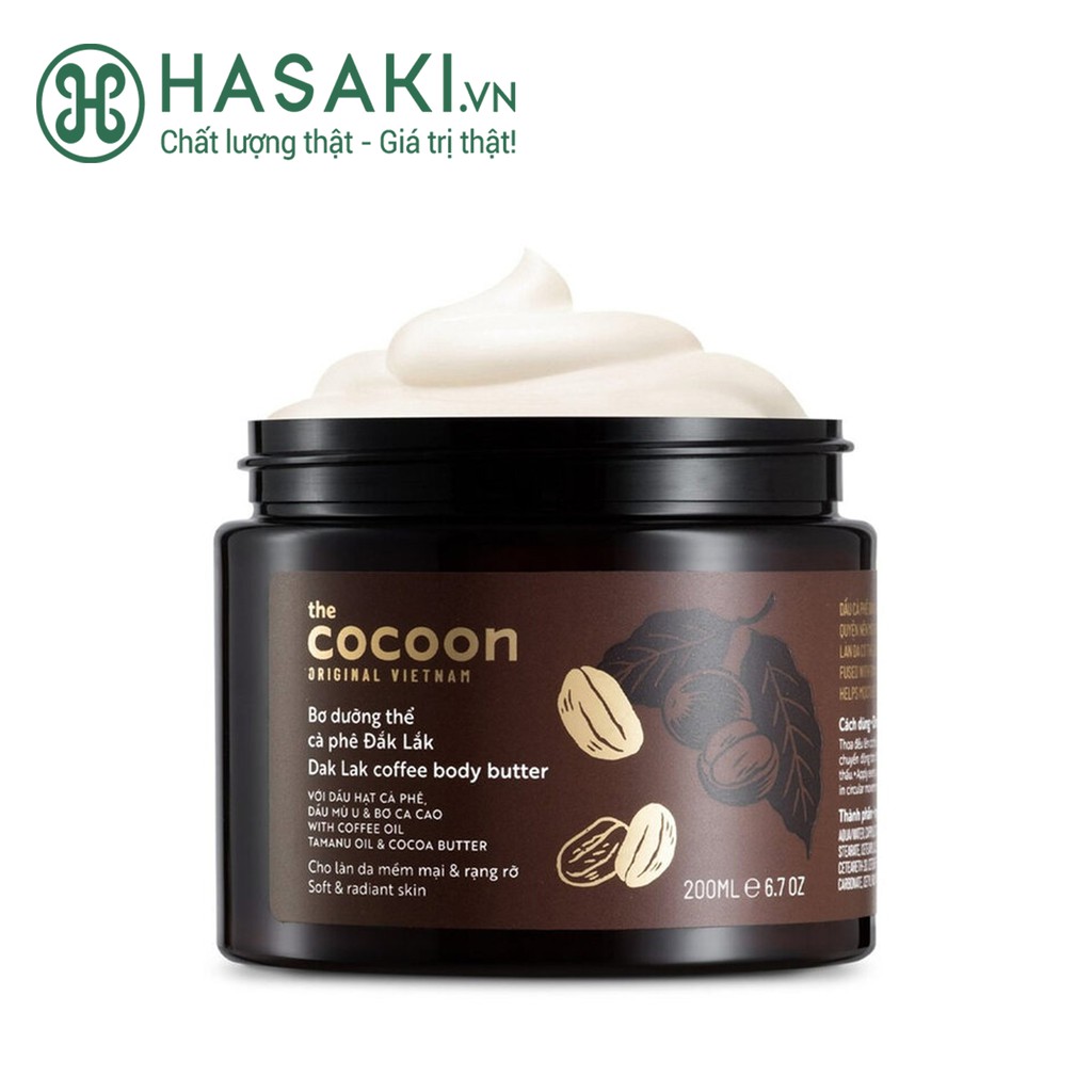 Bơ Dưỡng Thể Cocoon Chiết Xuất Cà Phê Đắk Lắk 200ml