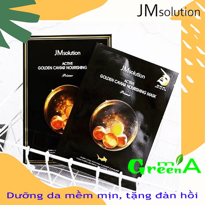 Mặt Nạ JM Solution Trứng Cá [MIẾNG LẺ] JMSolution Active Golden Caviar Nourishing Mask Prime 30ml Cấp Ẩm Chống Lão Hóa