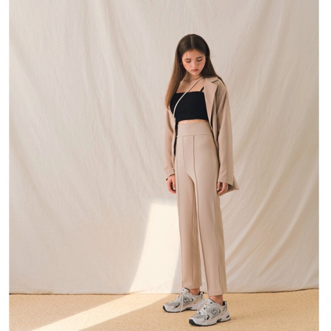 Quần ống đứng li trước cạp cao khó nhăn nữ Air Space 2031823011 | BigBuy360 - bigbuy360.vn