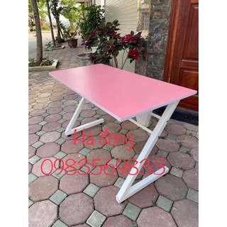 Bàn chữ z chân trắng mặt hồng