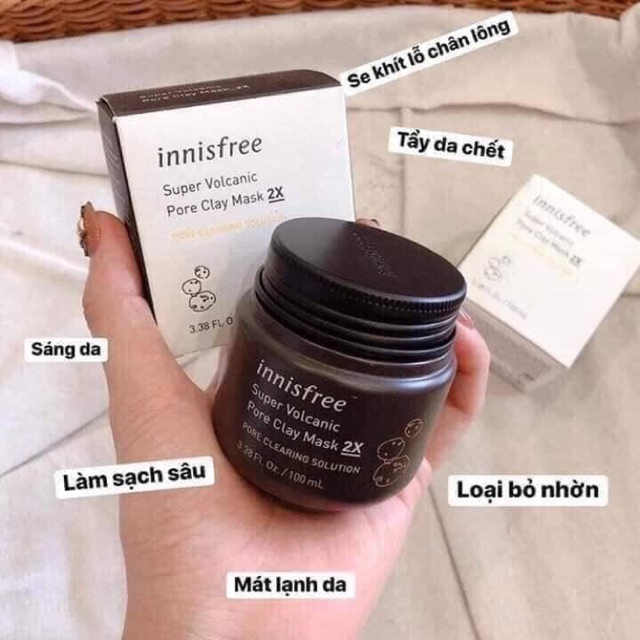 MẶT NẠ ĐẤT SÉT INNISFREE JEJU VOLCANIC PORE CLAY MASK 2X