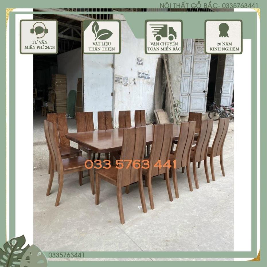 Bàn ăn gỗ chọn bộ từ 4 ghế đến 8 ghế kiểu dáng chân chữ Z hiện đại