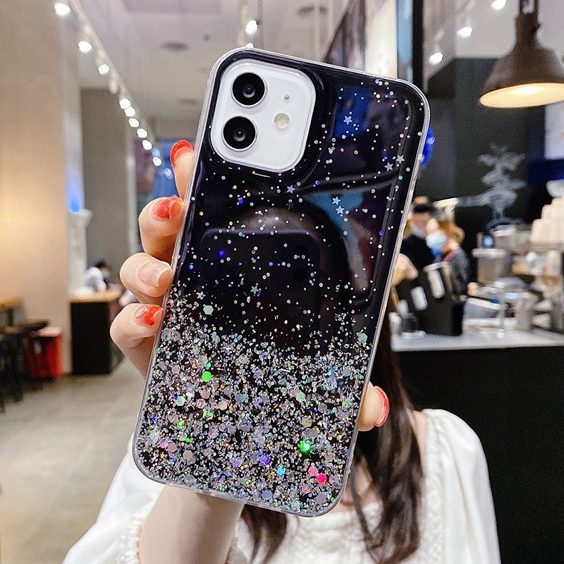 Ốp lưng OPPO A53 A93 A15 A15S A52 A92 A31 A12 A9 A7 A5 A5S A3S A1K Reno4 Reno5 Realme 5 5i C3 C2 C1 Pro 2020 Starry Sky Sequin Glitter Soft case Cover | BigBuy360 - bigbuy360.vn