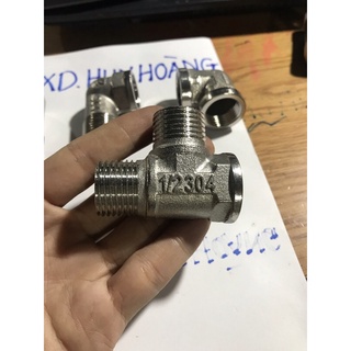 Tê cầu,Tê ren co ren phi 21 inox