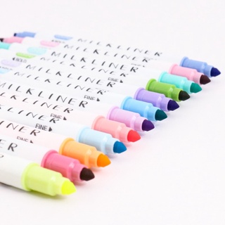 [phát minh] (Hộp 12 chiếc) bút dạ 2 đầu Milkliner - bản DUPE hoàn hảo của Mildliner