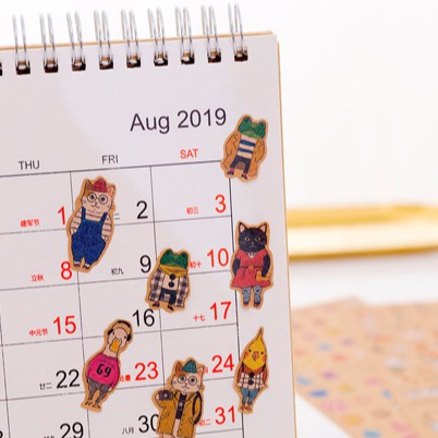 Tấm Sticker Hình Dán OOTD Trang Trí Sổ Vở Phong Cách Vintage Sổ Tay Nhật Ký Điện Thoại Khay Đựng Bút TEECI D116