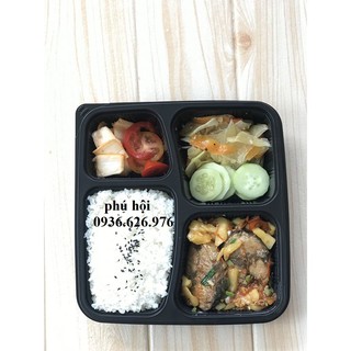 100 Hộp nhựa 4 ngăn đựng cơm Ht JB 26