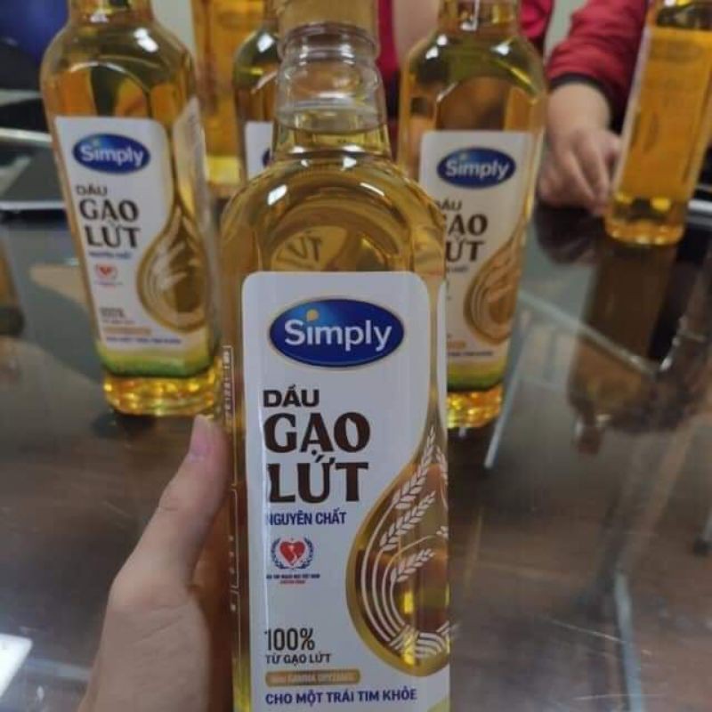 Dầu gạo lứt simply 1l
