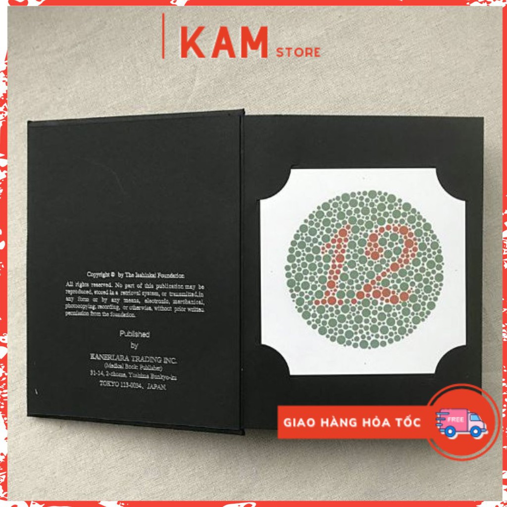 Bảng Đo Kiểm Tra Mù Màu Kiểm Tra Sắc Giác  ISHIHARA 38 Tấm | KAM Store