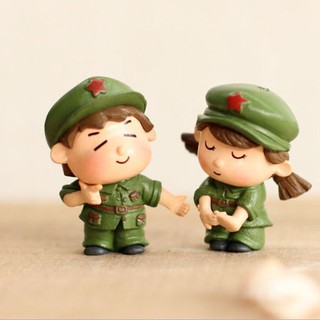 Cặp đôi người lính - Phụ kiện Sen Đá cây cảnh Mini