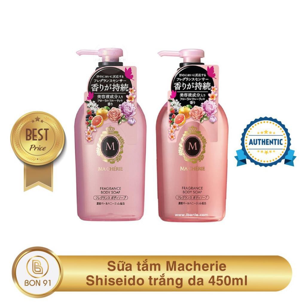 Sữa tắm trắng da Shesido Macherie 450ml sữa tắm cấp ẩm làm mịn da Shesido Maneki