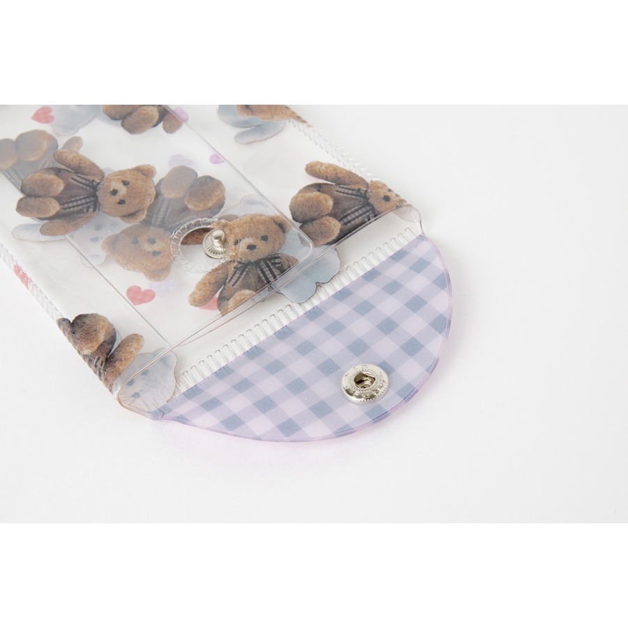 Túi Đựng Bút ARTBOX Hàn Quốc In Hình Gấu Teddy Chất Liệu PVC